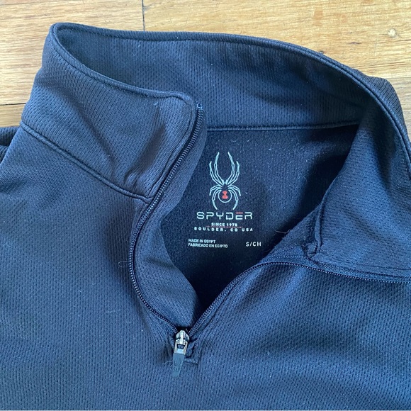 Spyder black 1/4 zip baselayer - Picture 3 of 6